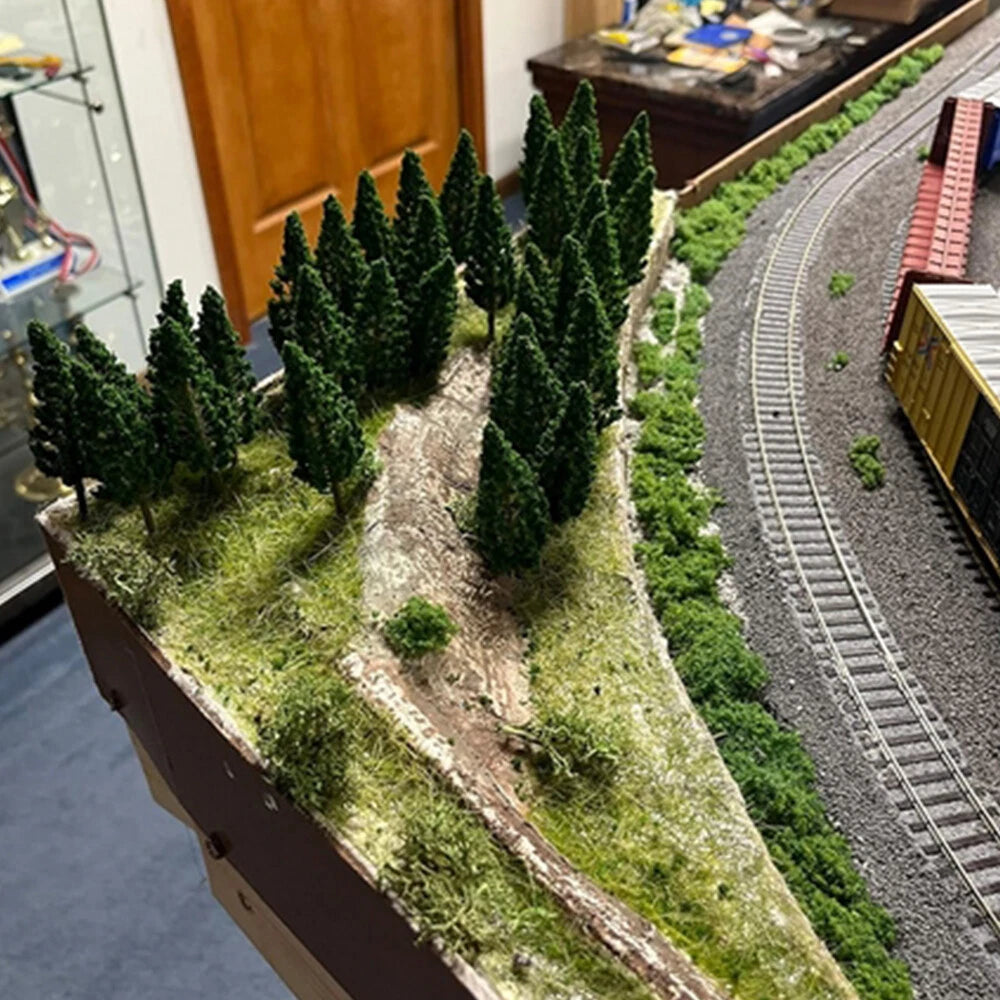 20pc 3.74" Green Pine Tree Scenery for Train Railroad Park (Scale Model)
