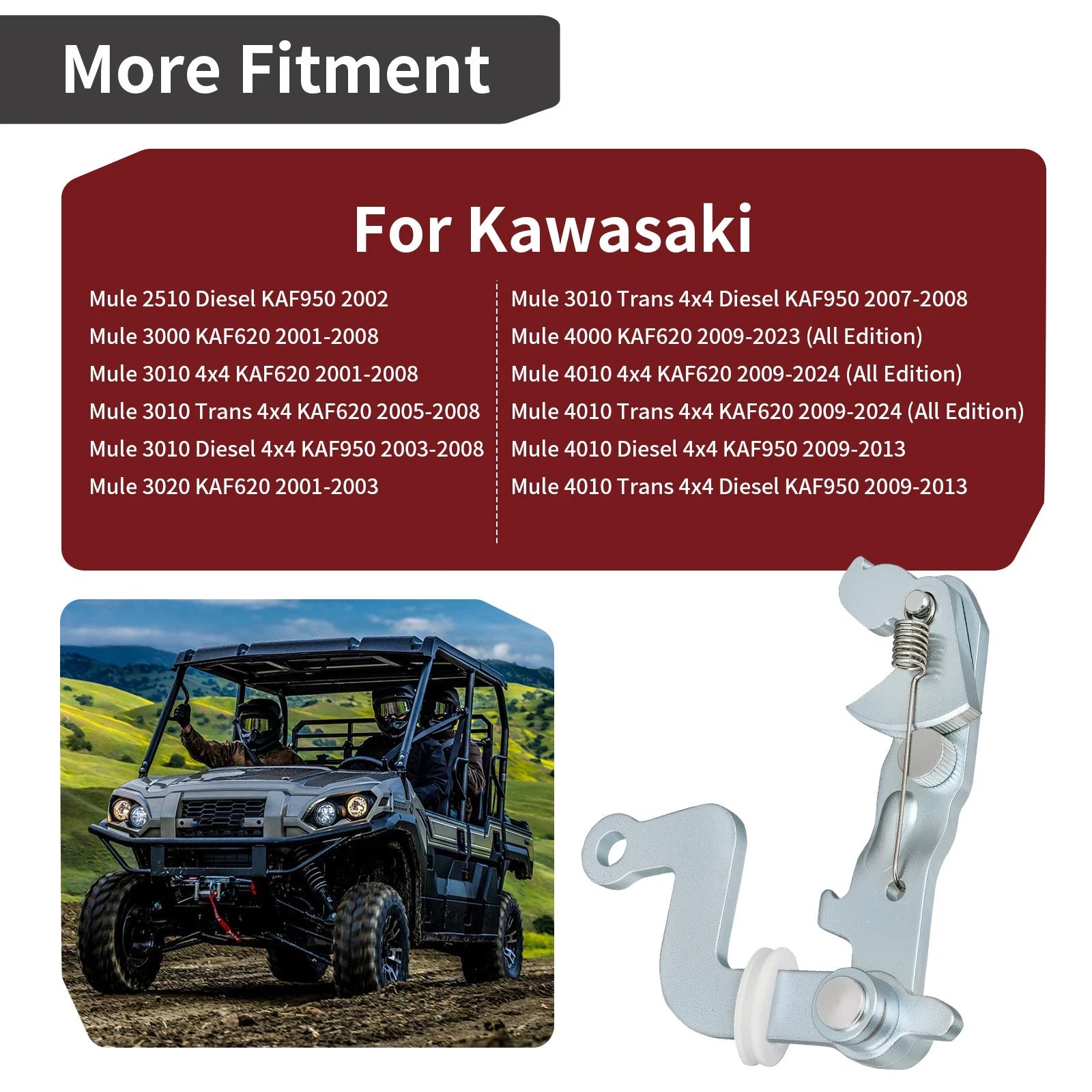 Left Brake Lever Bracket 13236-1356 for Kawasaki Mule 3000-4010