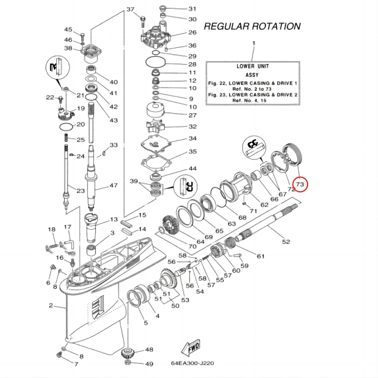 Spanner Nut for Yamaha 150-175-200-225 (6G5-45384-00-00)