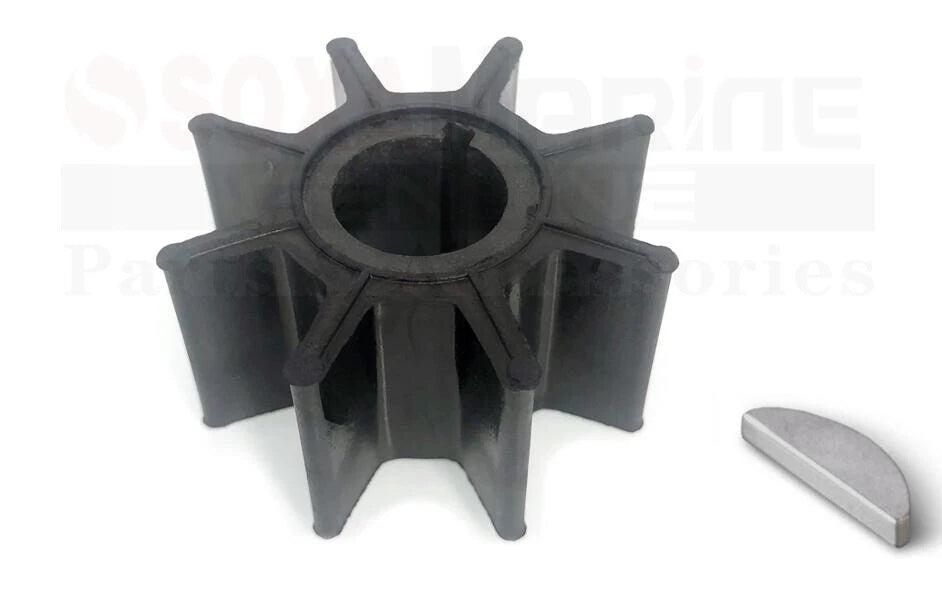 Water Pump Impeller with Key for Evinrude Johnson OMC 15HP (1990–2000)