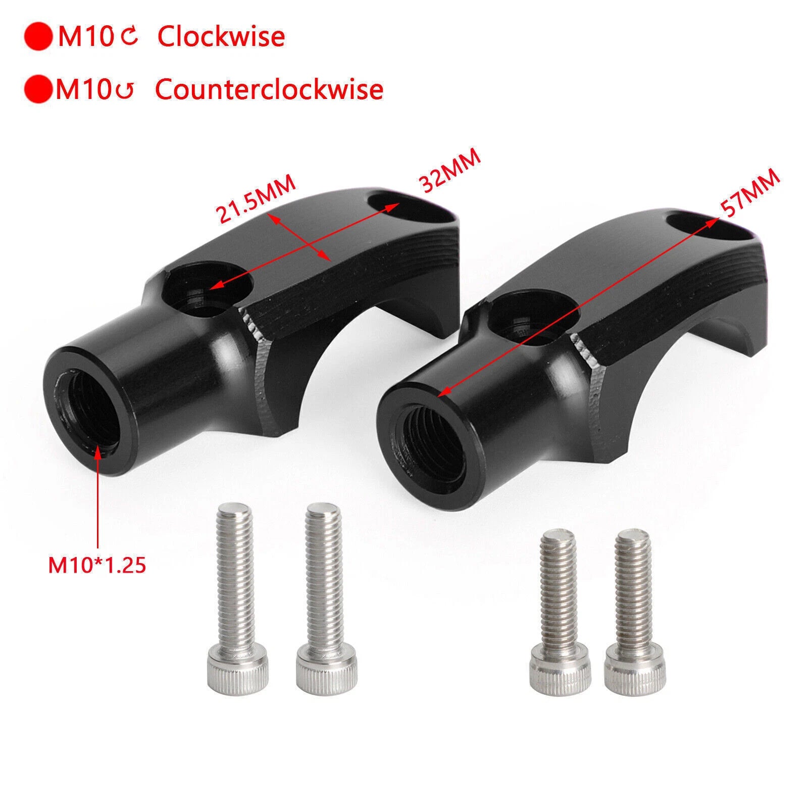Master Cylinder Clamp M10 Mirror Mount for Yamaha MT-07 MT-09 Tracer (2014–2023)