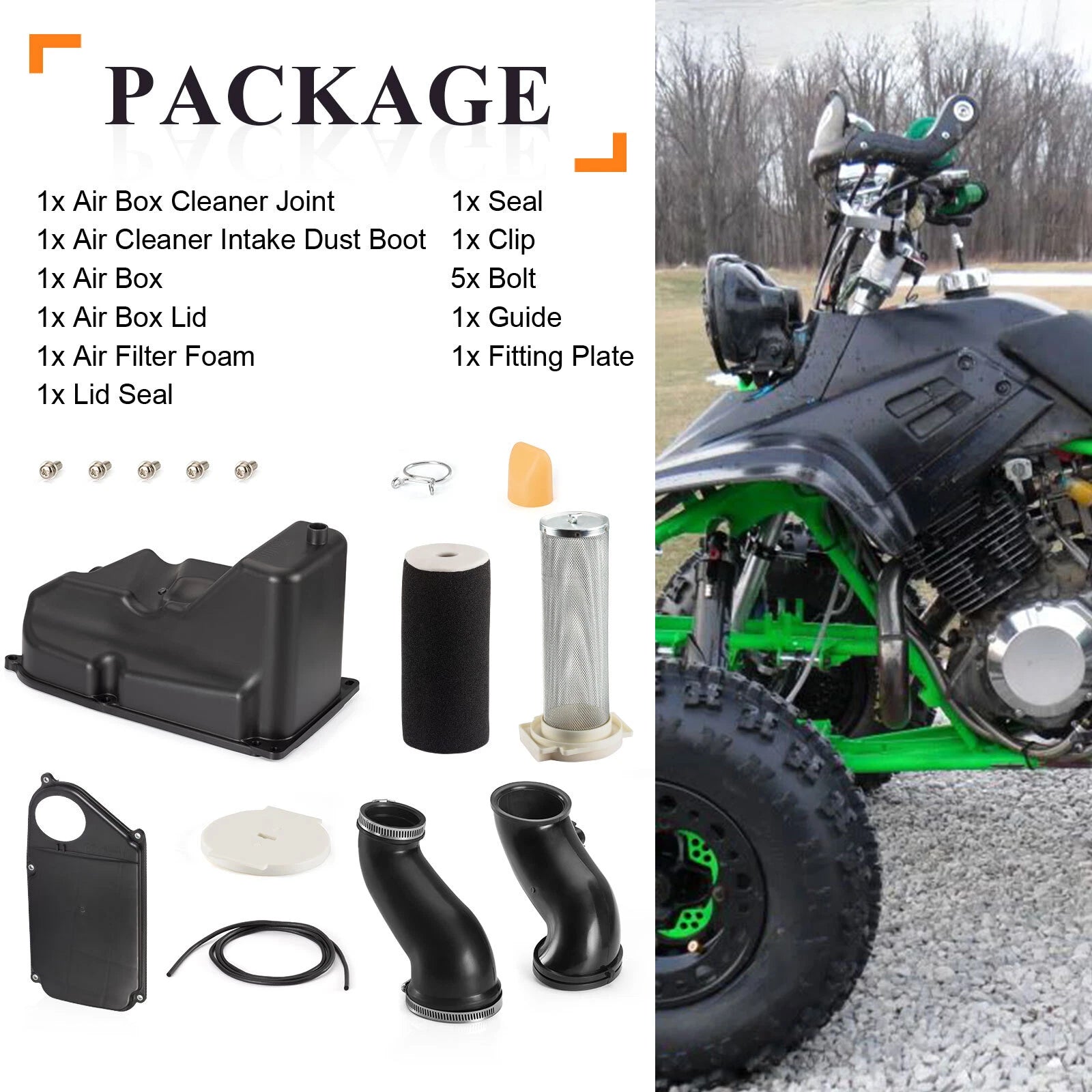 Air Filter Complete Kit for Yamaha Warrior 350 YFM350X (1987–2004)