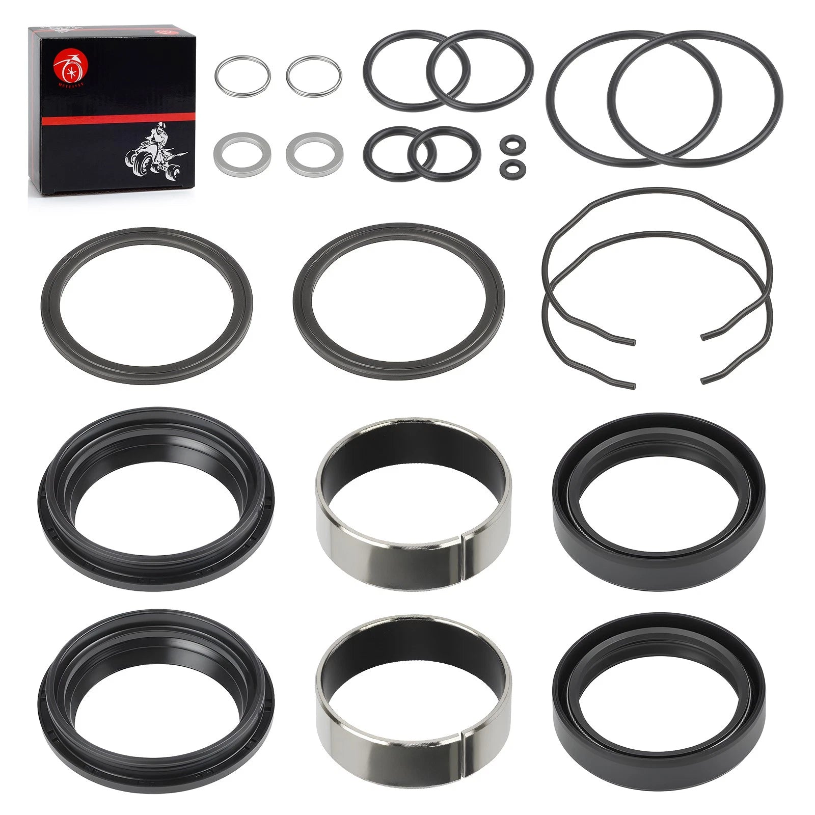 Fork Damper Bushing Dust Oil Seals Kit for Suzuki GSX-R600 GSX-R750 (2006–2019)