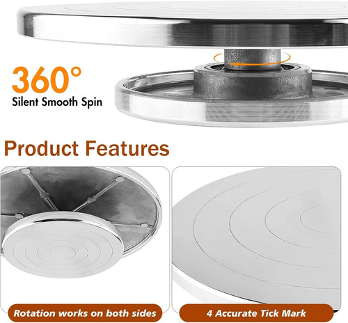 12 Inch Double-Sided Banding Wheel for Pottery Sculpting