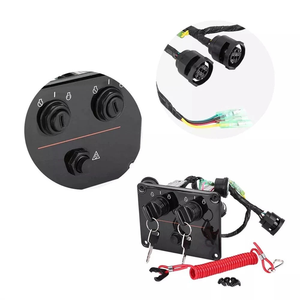 Top Twin Dual Key Switch Assembly Panel for Yamaha (6K1-82570-08, 6K1-82570-13-00)