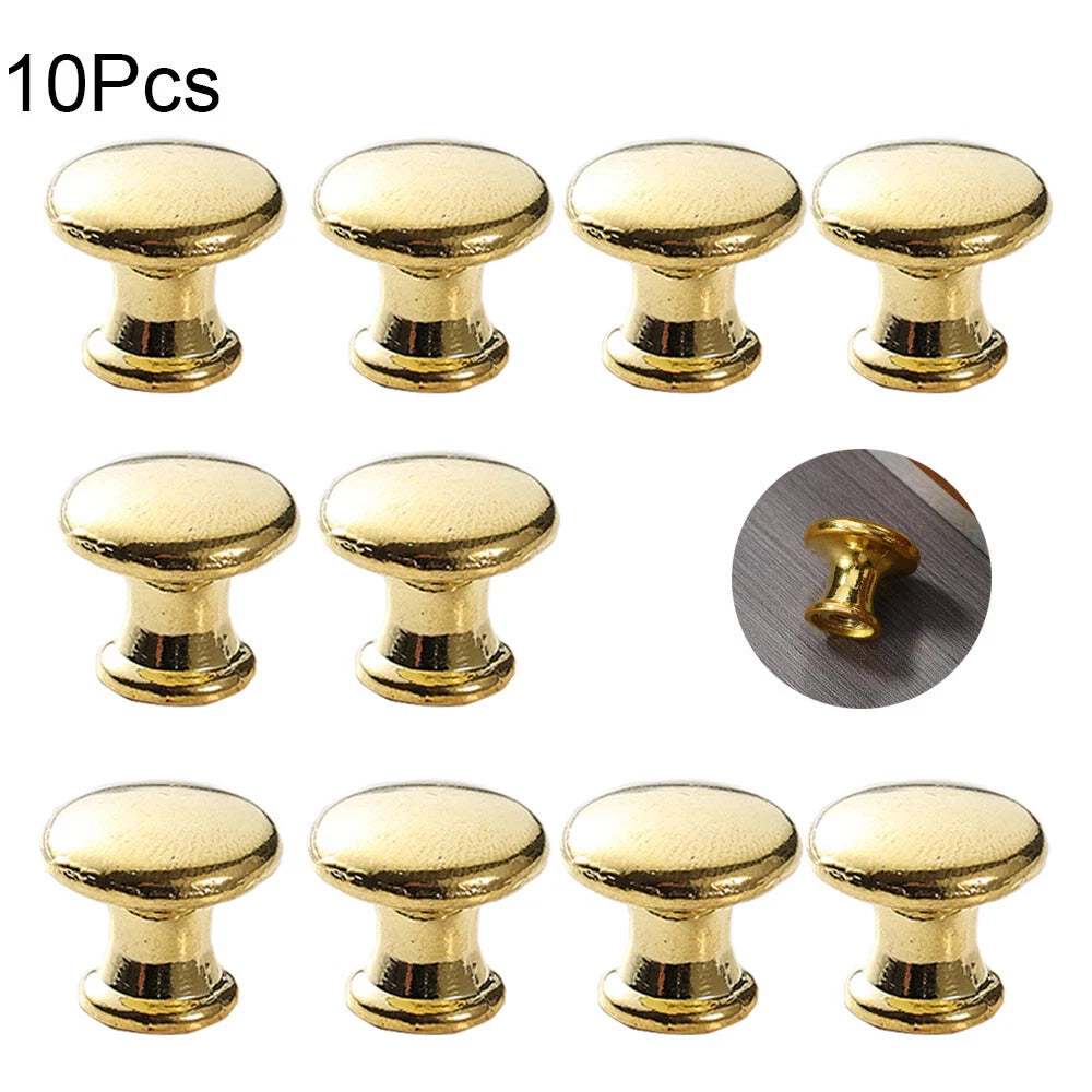 10X Gold Zinc Alloy Cabinet Pull Handles for Furniture (Vintage)