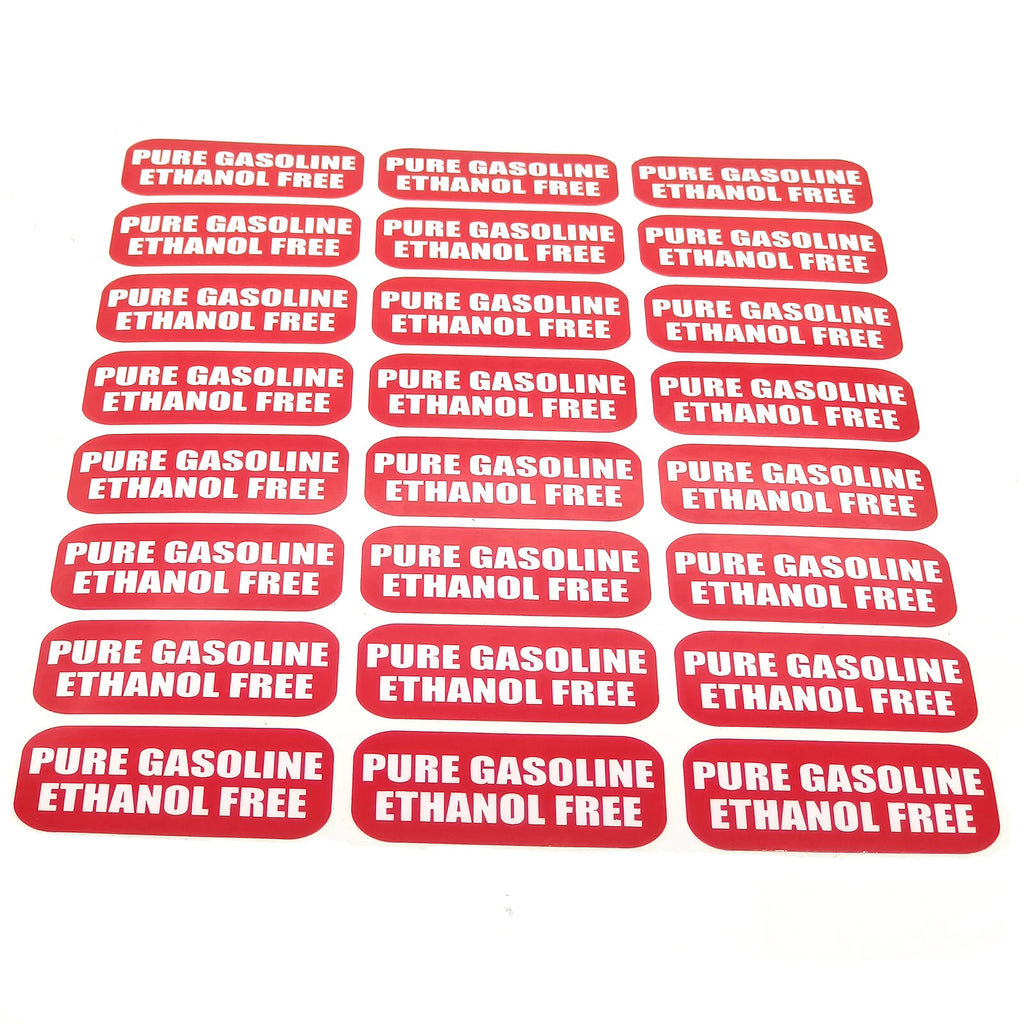 Ethanol Free Sticker for Outdoor Power Equipment (Weather Proof)