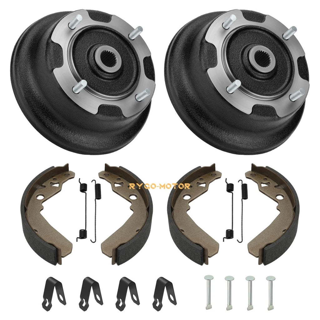 2X Rear Brake Drums & Shoes Kit for Kawasaki KAF400 Mule 600 610 (2005–2016)