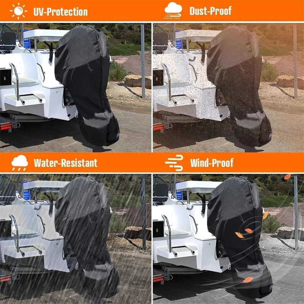 Outboard Motor Engine Storage Cover for Boat (Waterproof, Trailerable)