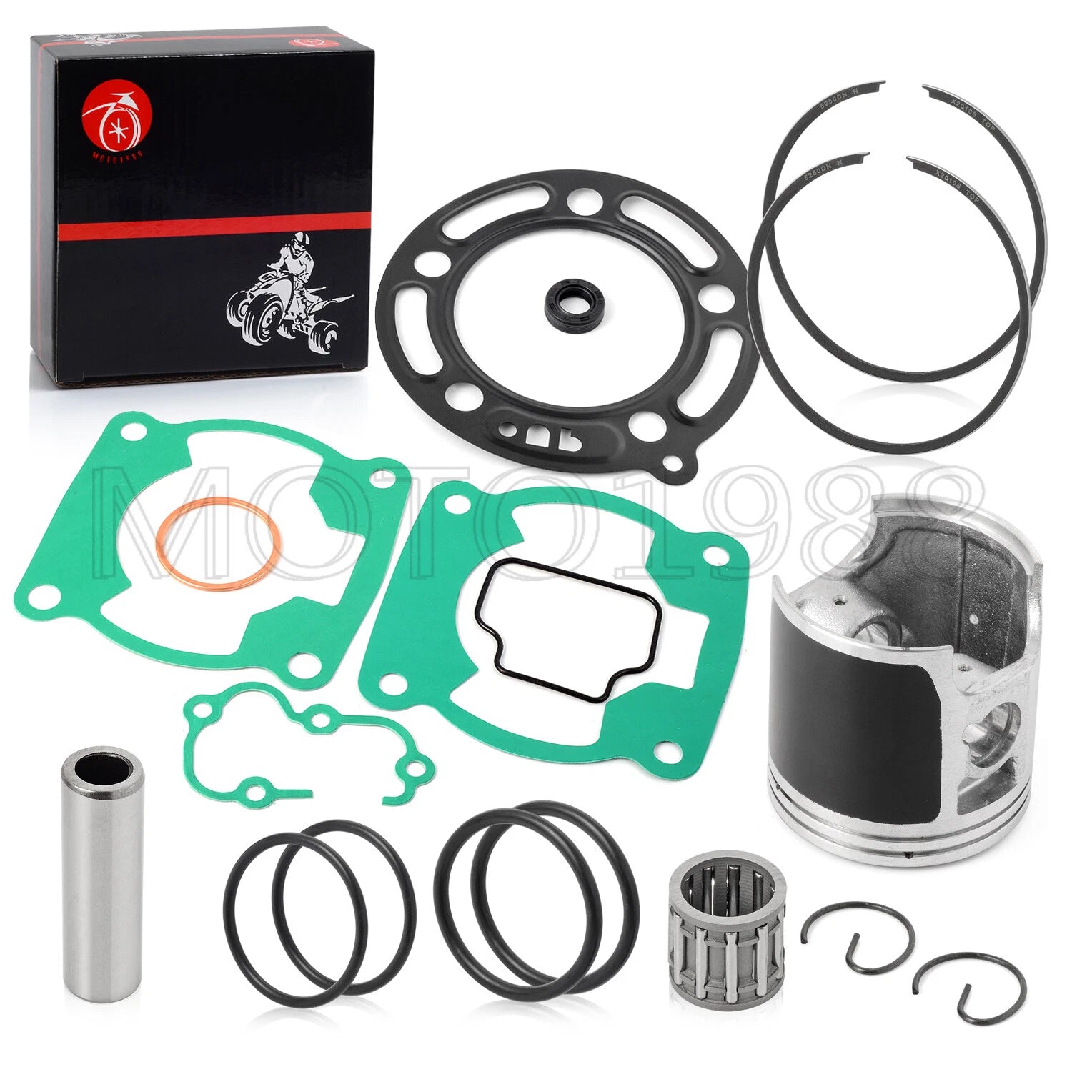 0.5mm Piston Ring & Cylinder Head Gasket Kit for Kawasaki KX100 (1995–2013)