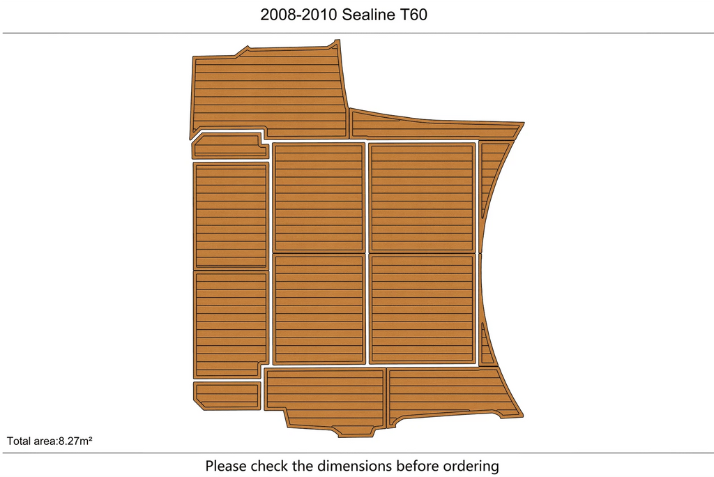 EVA Foam Pad for Sealine T60 (2008) - Teak Deck Flooring Mat