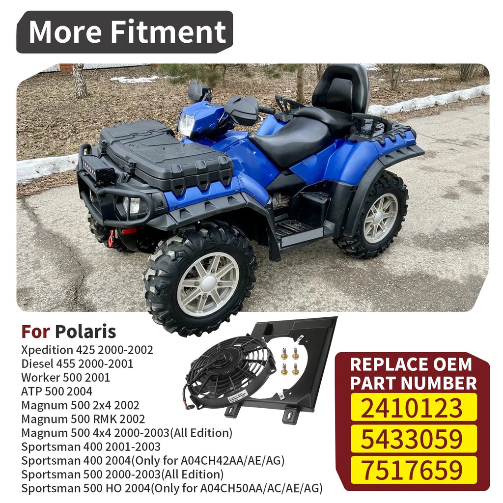 Radiator Cooling Fan Motor for Polaris Sportsman 500 (2000–2004) 2410123 5433059