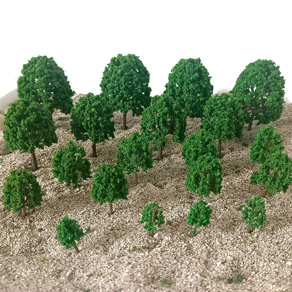 20pc Mixed Size Model Trees for Train Railroad Scenery (Scale)