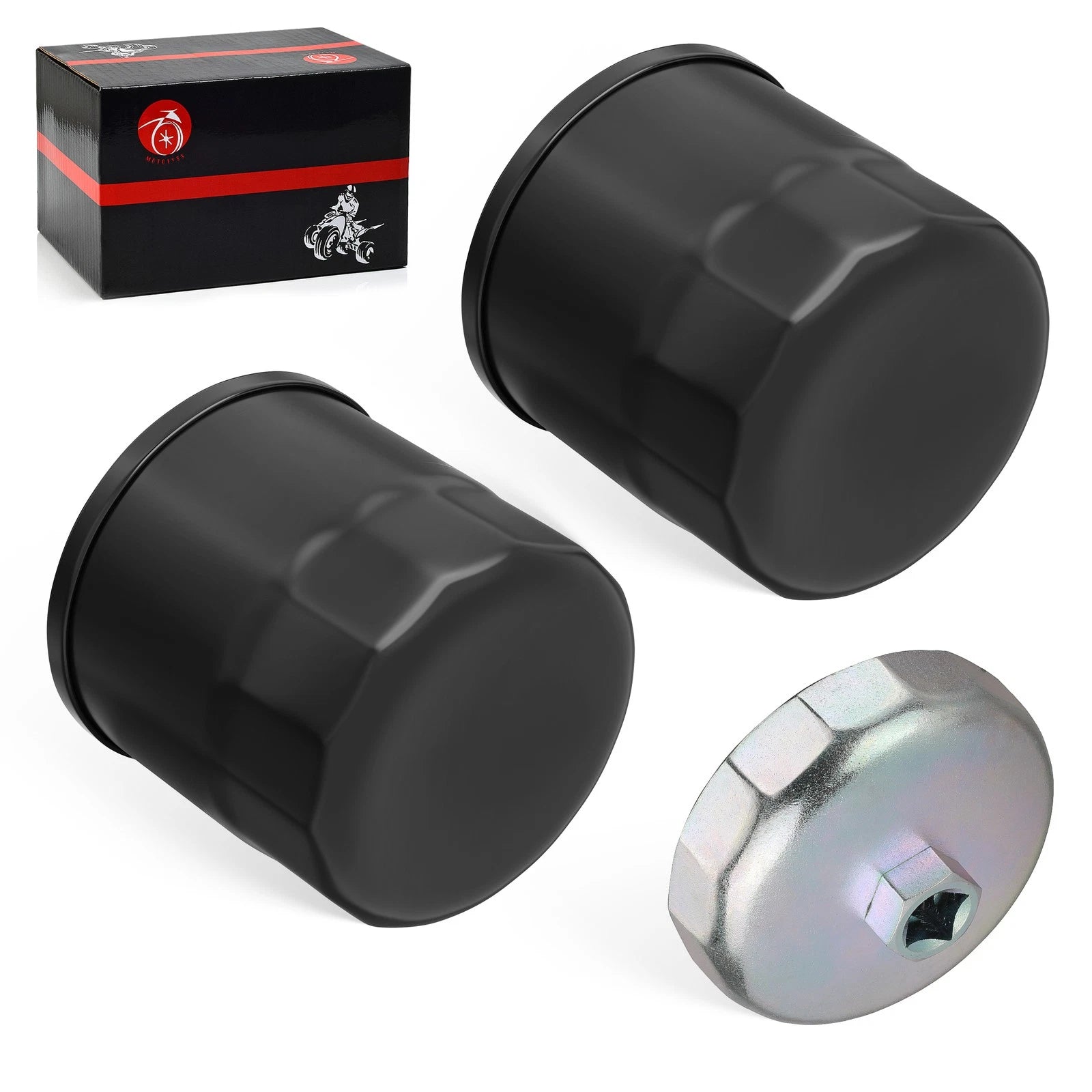 2X Oil Filter & Tool for Yamaha Rhino 450 660 700 (2004–2013)