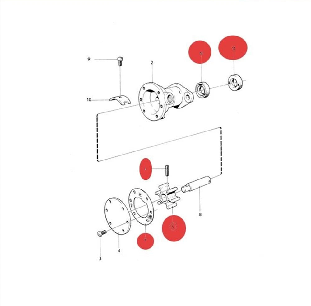 Water Pump Repair Kit for Volvo Penta MB10 (Marine)