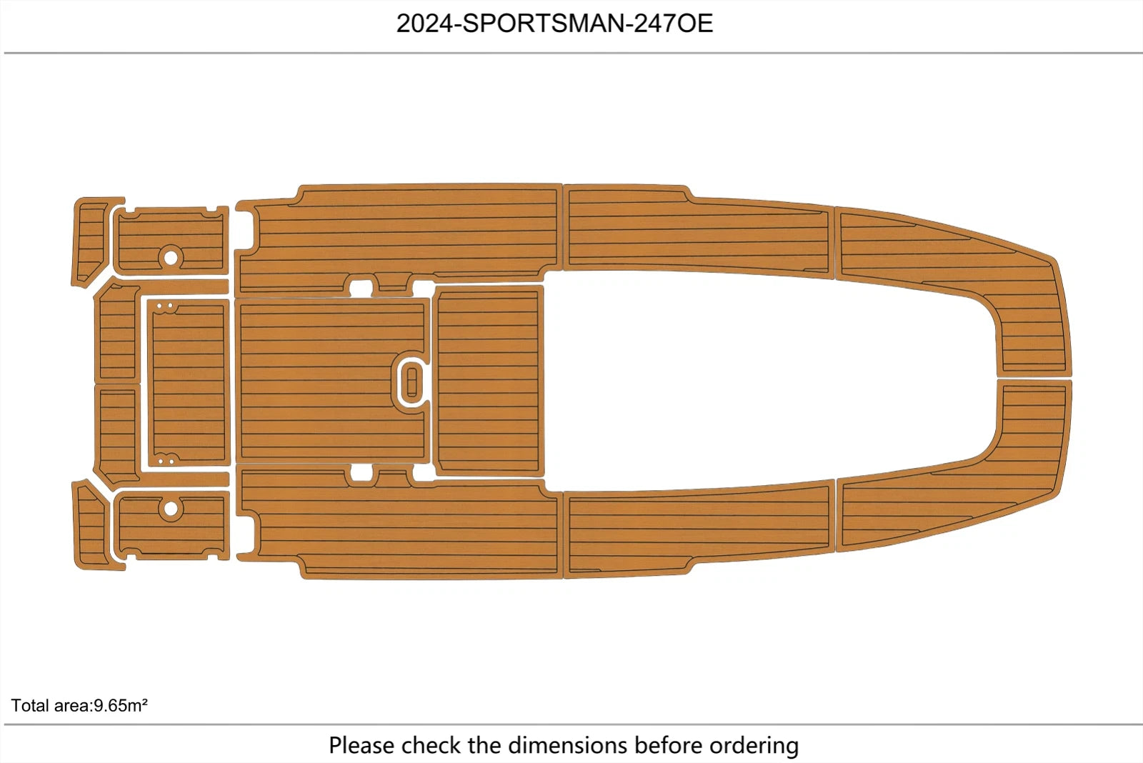 EVA Foam Teak Deck Floor Mat for Sportsman 247OE (2024)