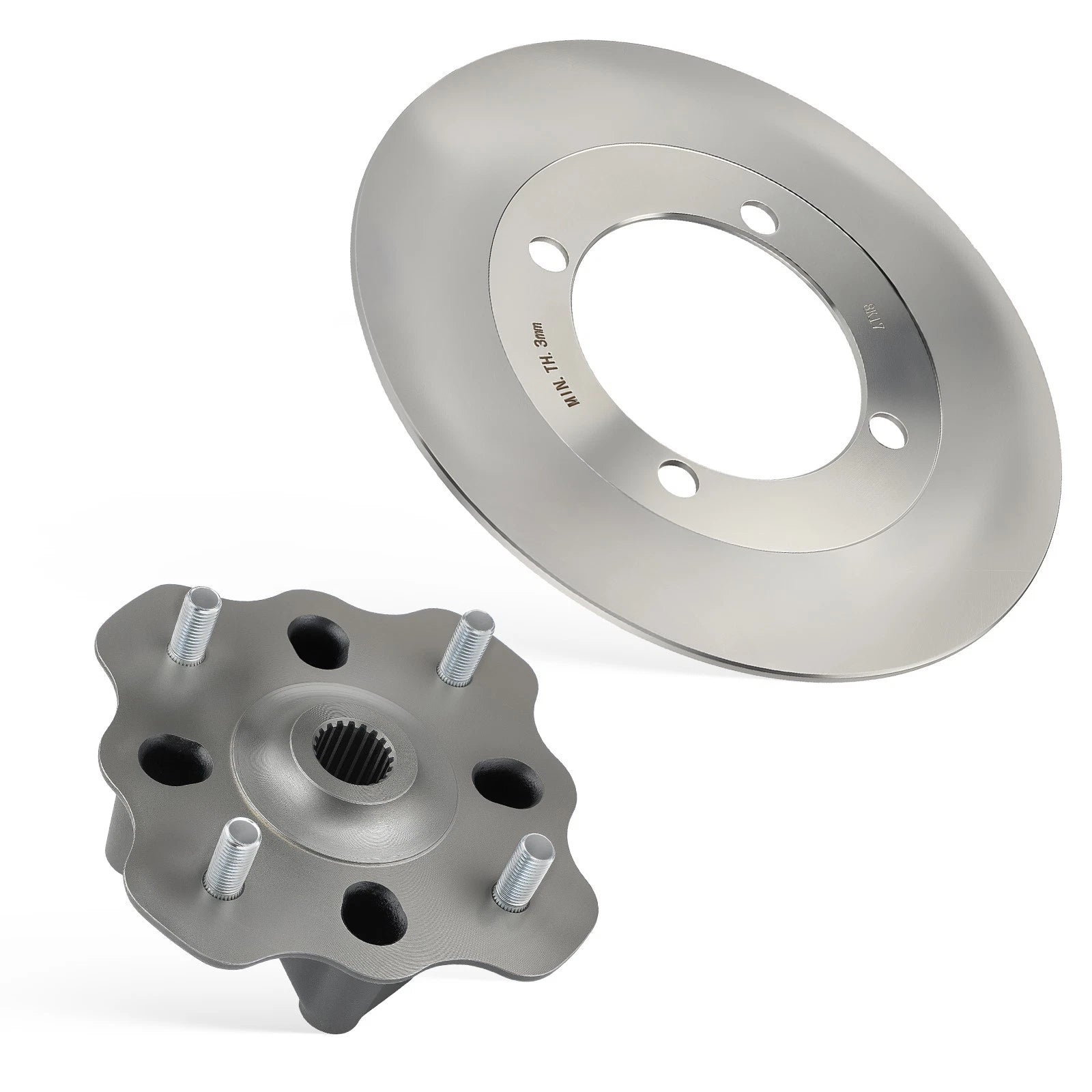 Front Wheel Hub & Brake Disc Rotor for Suzuki Eiger 400 (2002–2007)