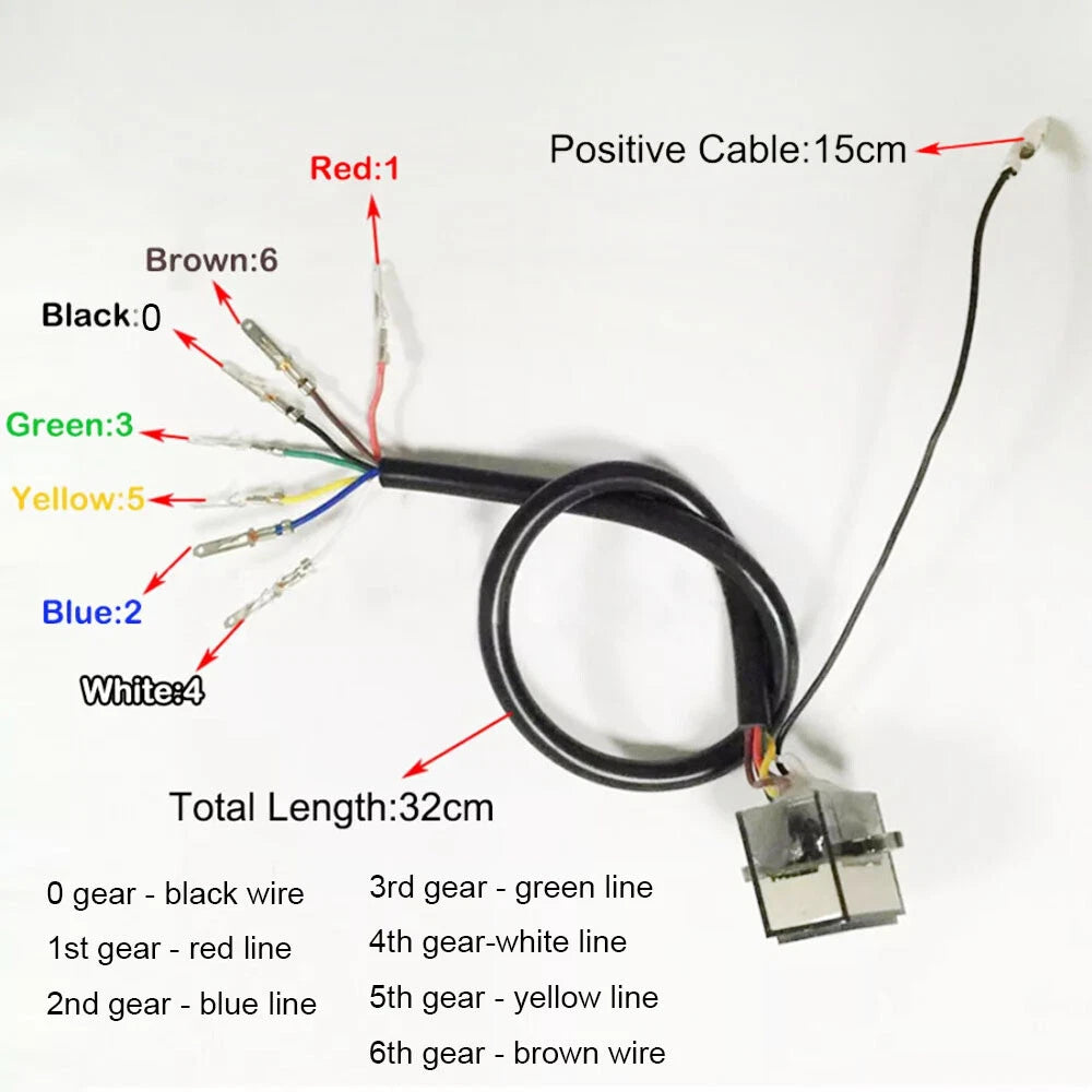 Digital Gear Indicator Light for Universal Vehicles (0-6) Red LED Display