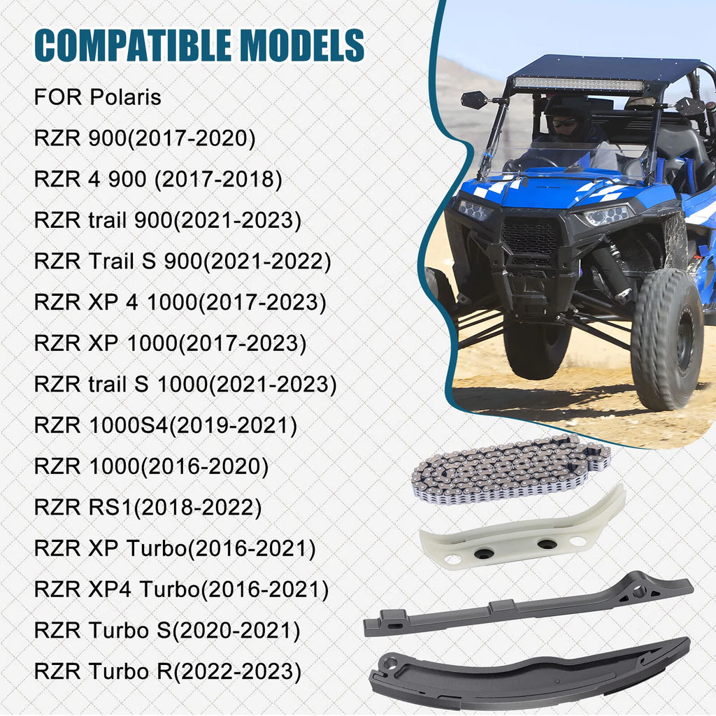 Cam Timing Chain & Guide for Polaris RZR XP 4 900 1000 (2011–2020)