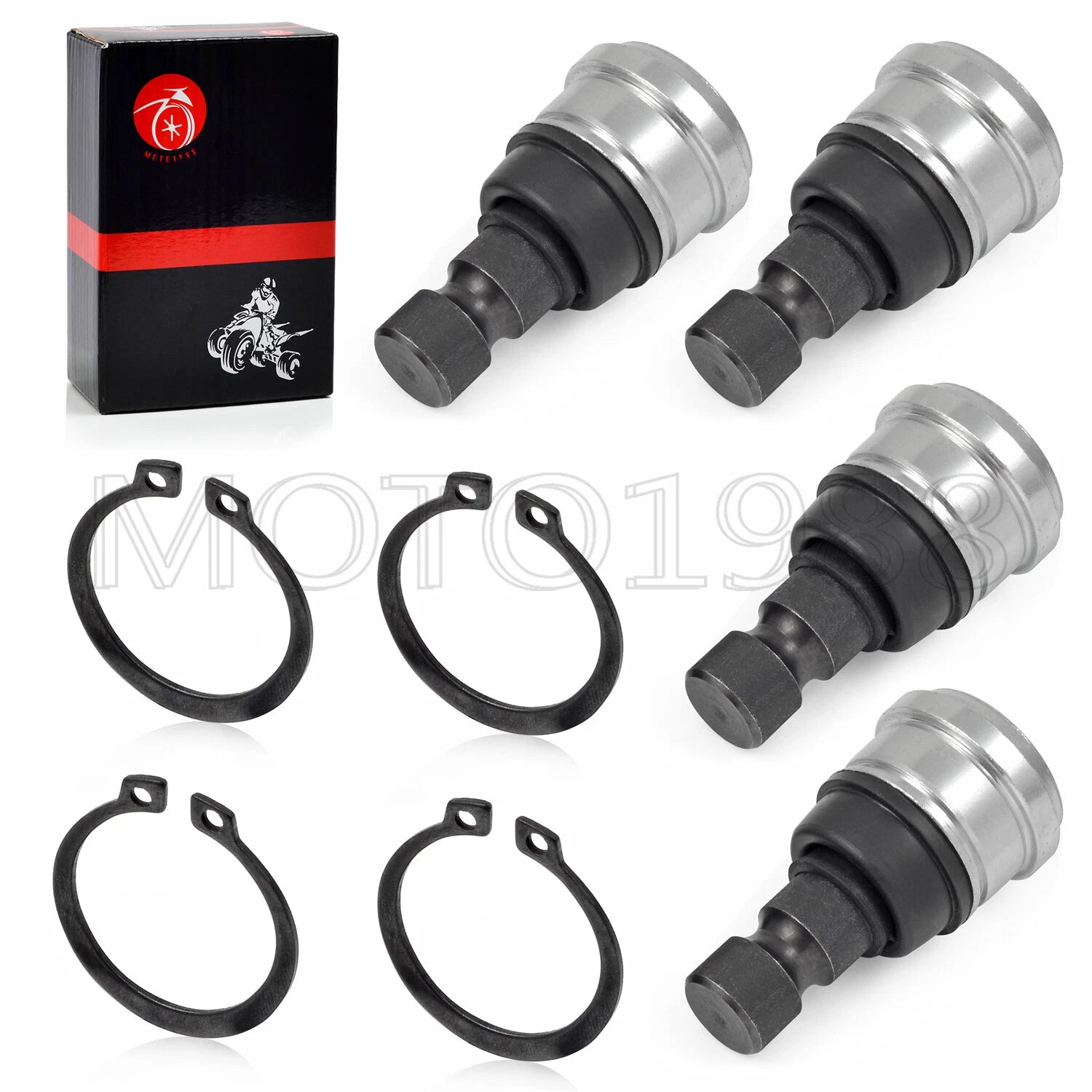 Set of 4 Upper Lower Front Ball Joints for Polaris RZR 570 800 900 S 900 4
