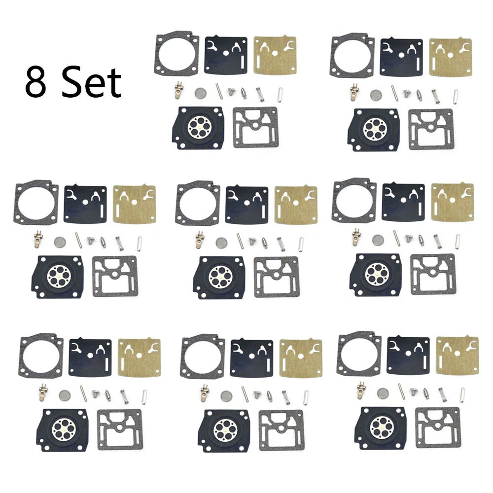 Set of 8 Carburetor Gasket Kits for Dolmar PS630 PS6400 PS7300 PS7900 RB-201