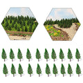 50pcs Pine Trees for Railroad Park Landscape Scenery (48mm)