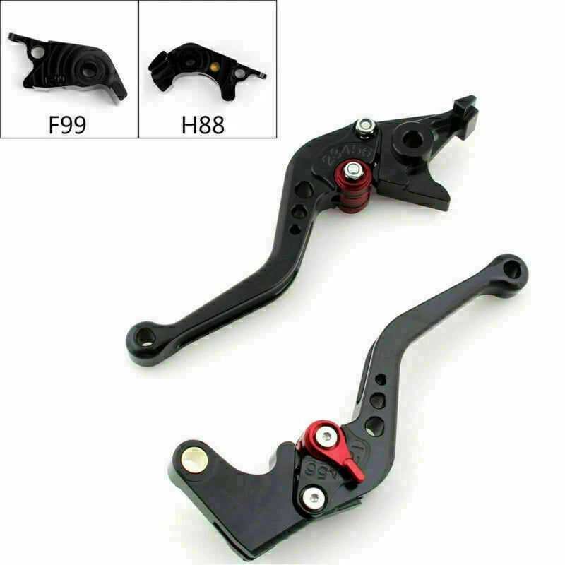 Short Brake Clutch Levers for Kawasaki ZZR/ZX1400 SE (2016–2017) Black T9