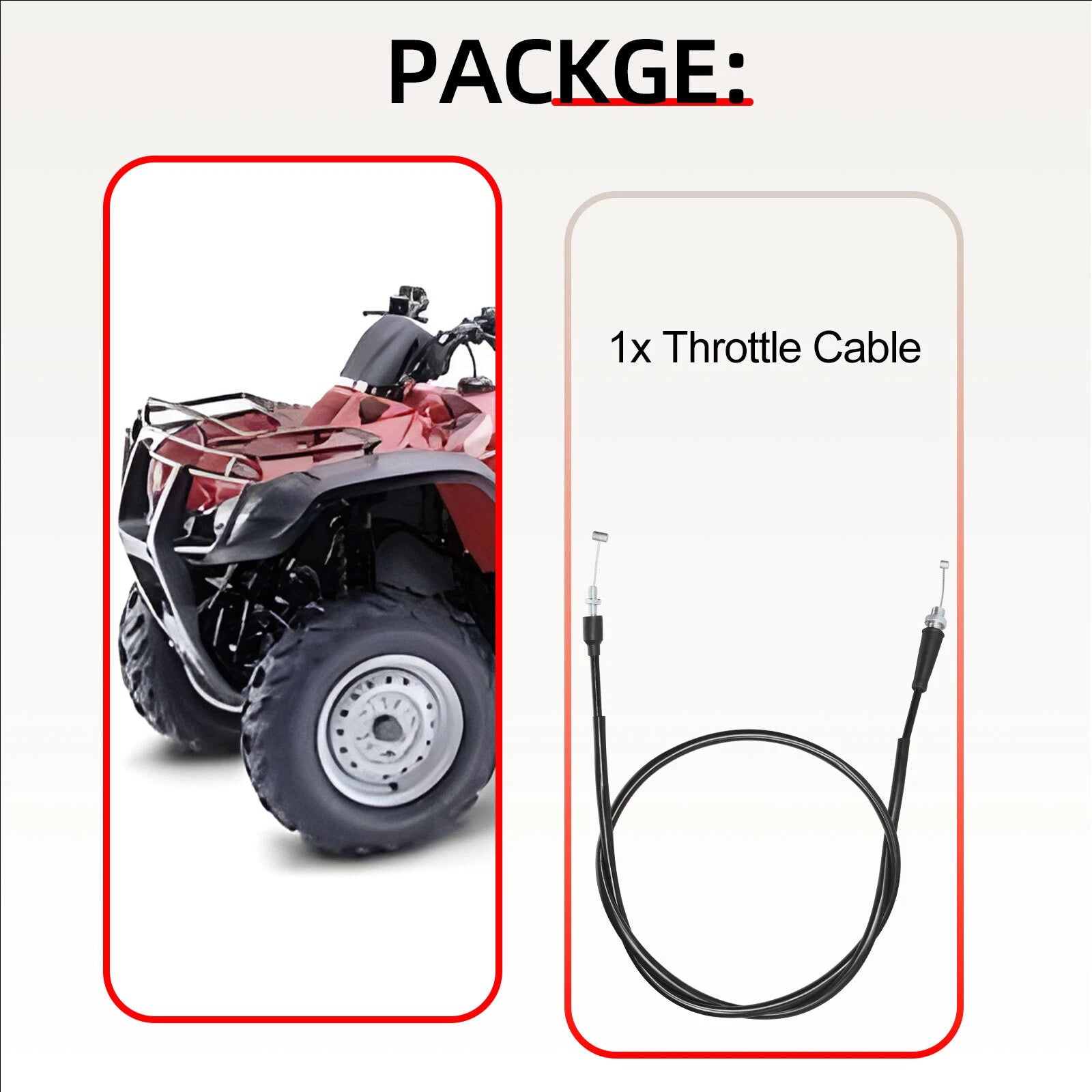 Throttle Cable for Honda Foreman 450 ES S FE FM TRX450 (1998–2004) | 17910-HN0-A00