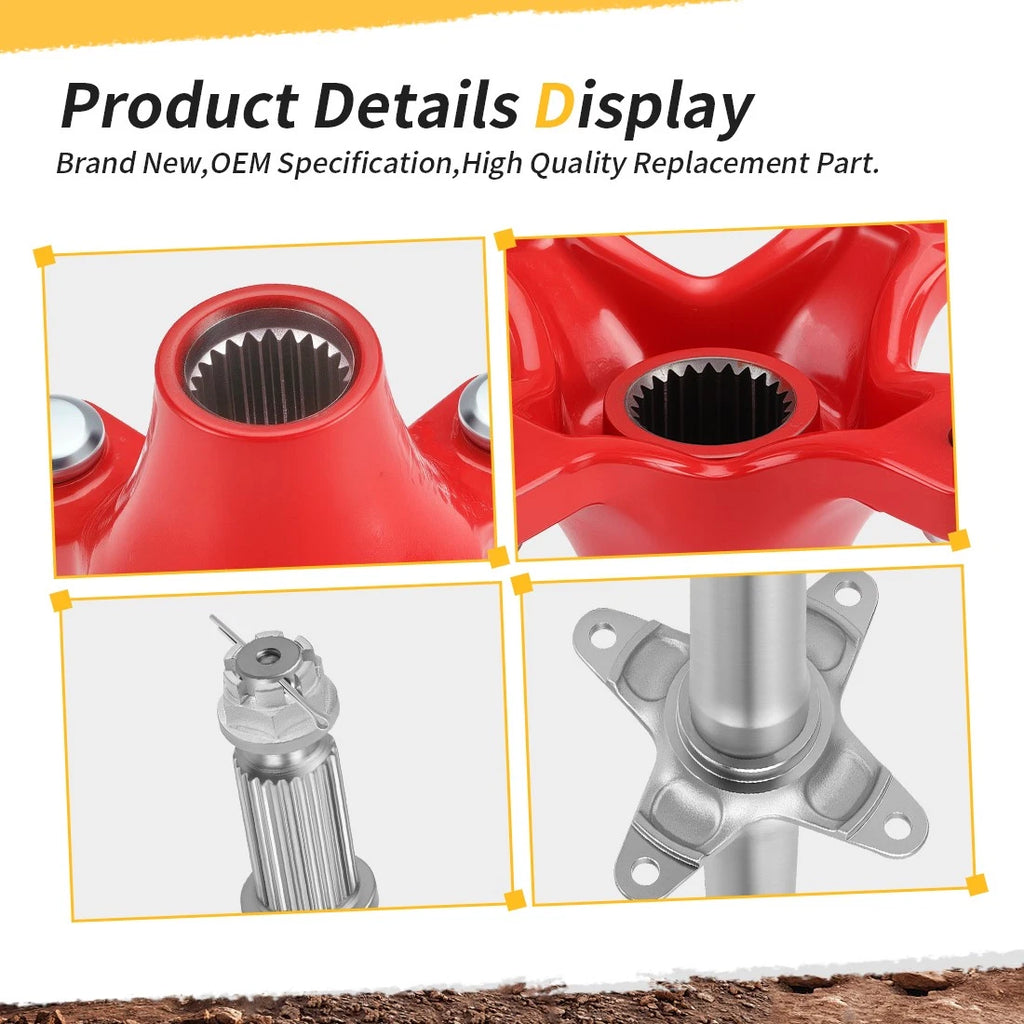 Rear Axle Shaft & Red Wheel Hub for Honda TRX400EX TRX400 (2000–2009)