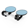 Pair Rear View Round Bar End Mirrors for Universal 7/8"-1" Handlebars