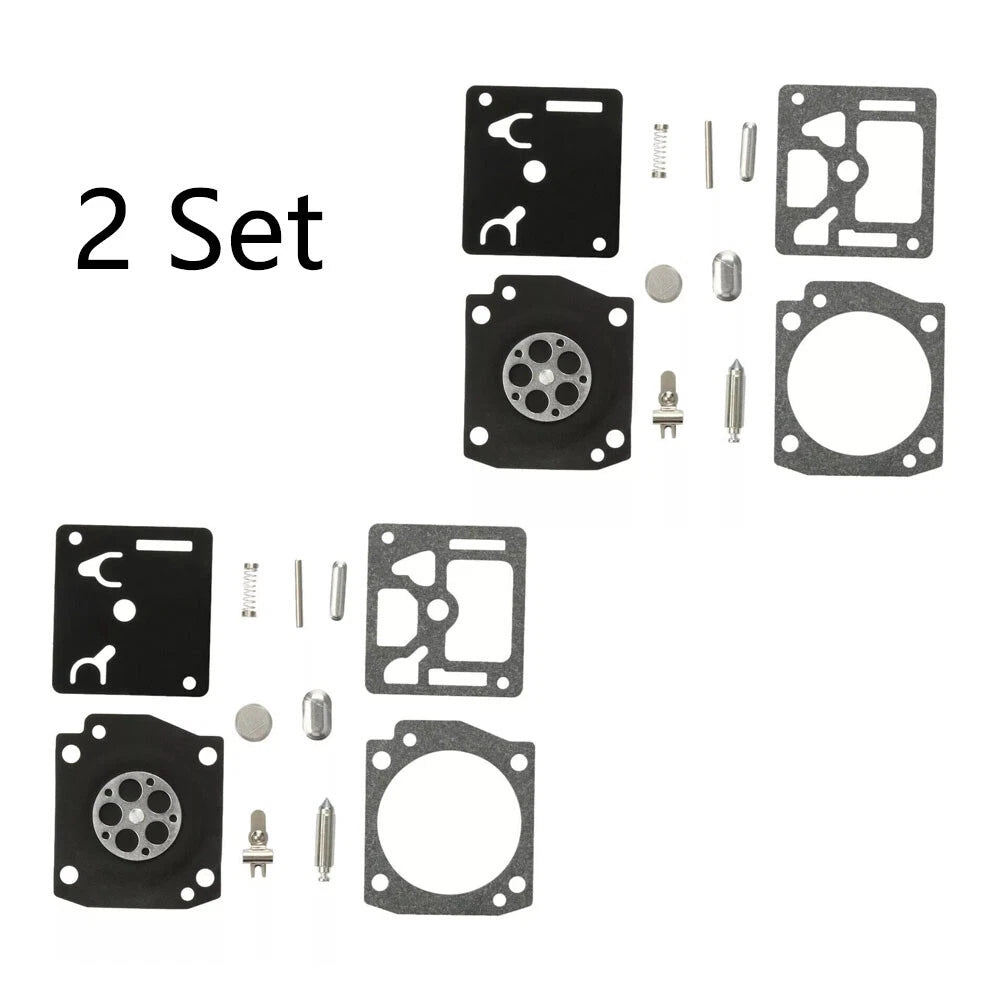 Set of 2 Carburetor Carb Kits for Husqvarna 340 345 346 350 353 346XP Zama RB-122