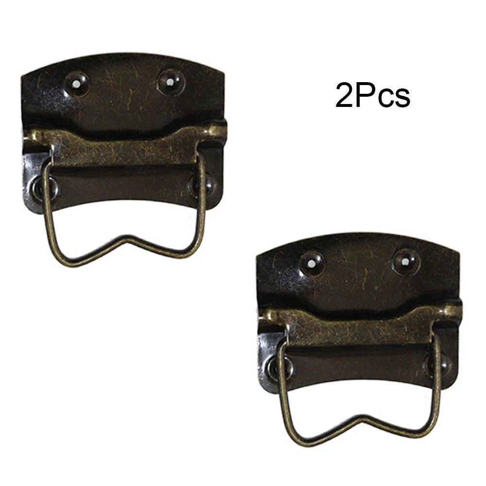 2X Metal Rectangle Pull Handle for Vintage Drawer Cabinet