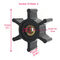 Flexible Impeller for Jabsco 6303-0001 Johnson 09-824P CEF500138 OBERDPRFER 6617