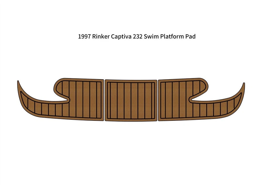 Swim Platform Step Pad for Rinker Captiva 232 (1997) - EVA Foam Teak Deck