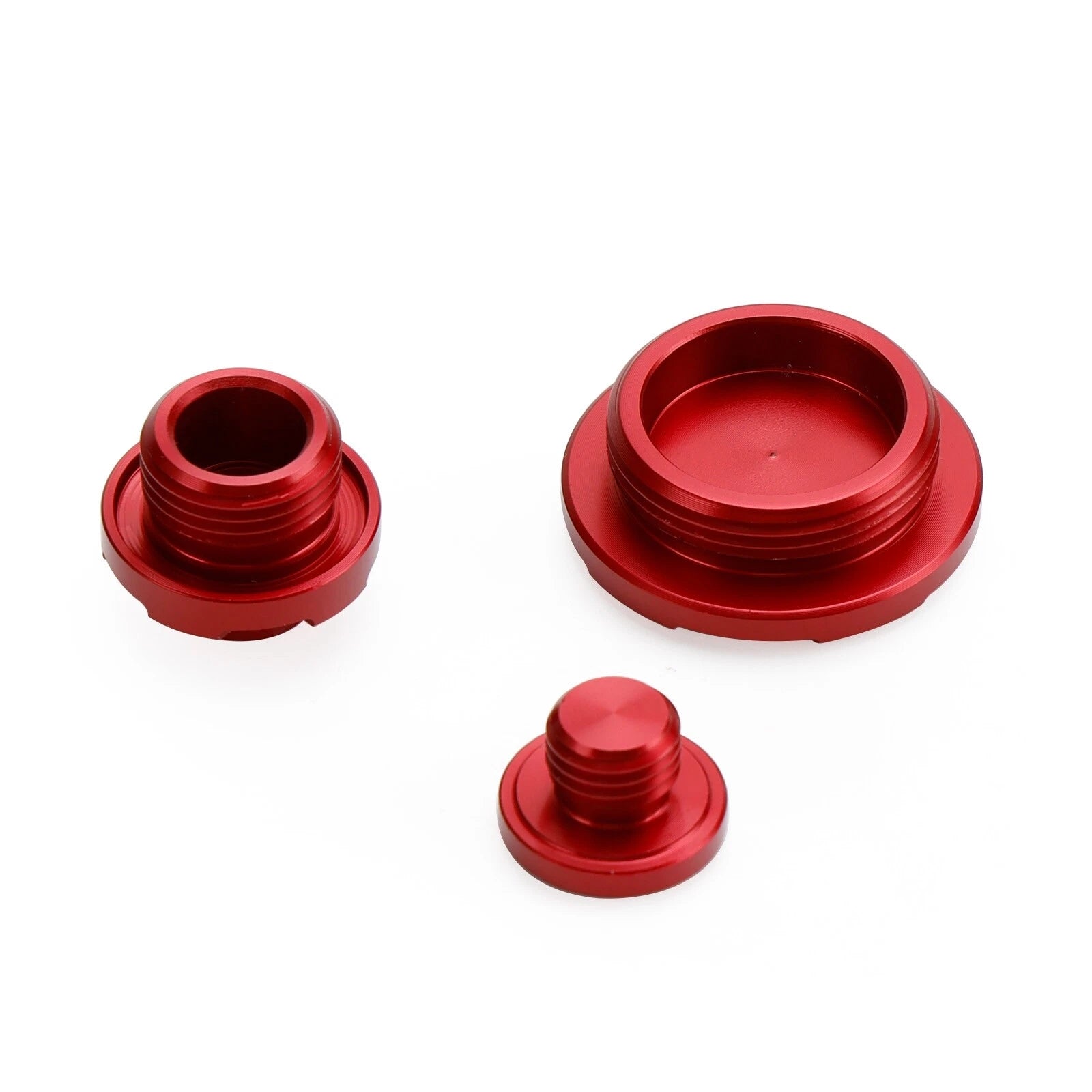 Crankcase Cover Oil Filler Plug Kit Red for Kawasaki KX250F/KX450F (2011–2018)