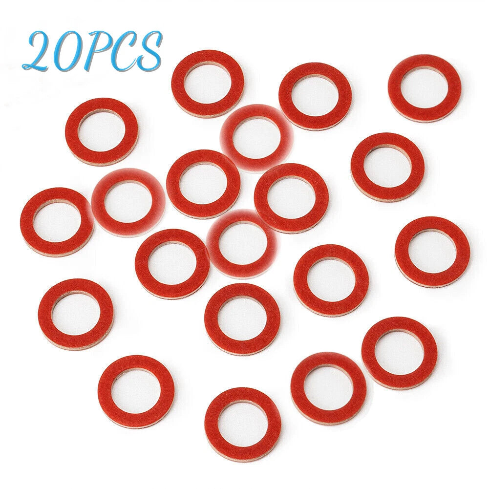 20pcs Lower Unit Oil Drain Gasket for Yamaha (Replaces 90430-08020, 90430-08003)