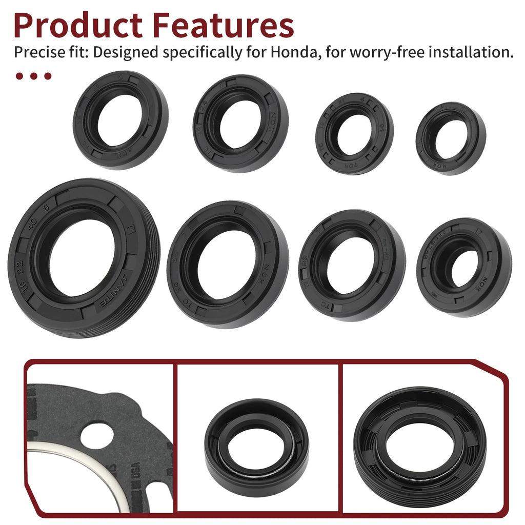Complete Engine Gasket Kit with Oil Seal for Honda CR80R (1986–1991)
