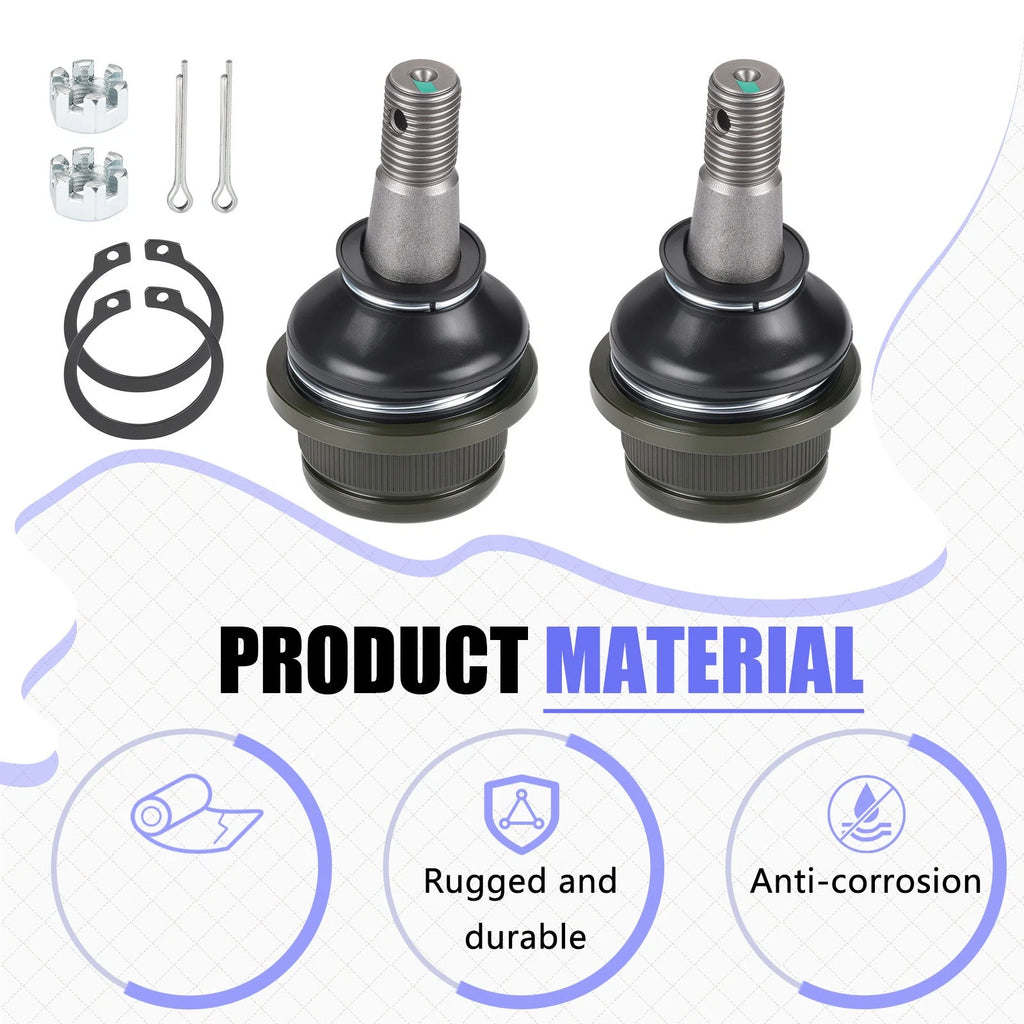 Set of 2 Front Lower A Arm Ball Joints for Kawasaki Mule 3020 (2001–2003)