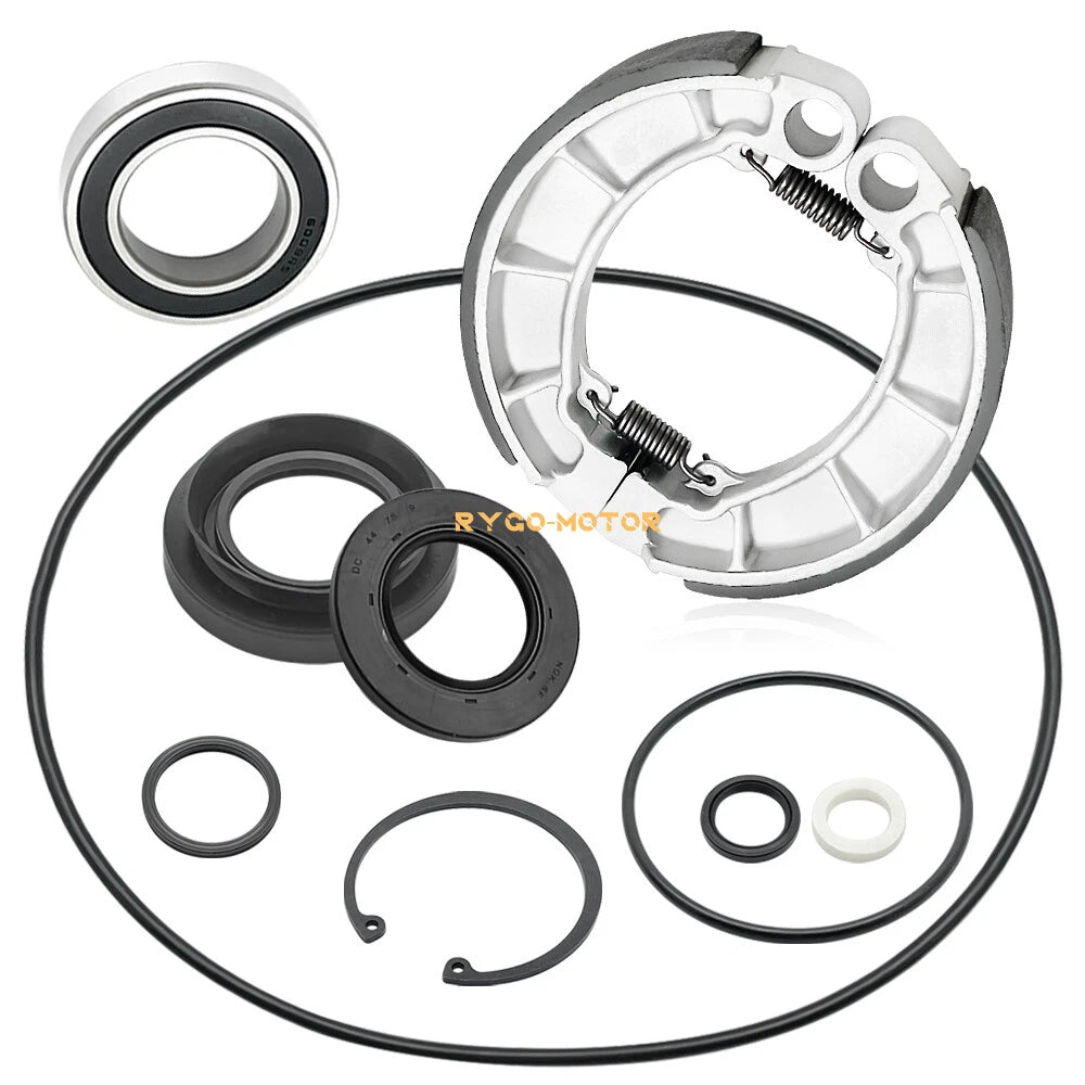 Rear Brake Drum Bearing Seals Kit & Shoes for Honda Rancher 420 TRX420FM (2007–2013)