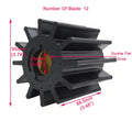 Jabsco 12 Blade Neoprene Impeller for Jabsco Pumps (17370-0001-P, 17370-0001)