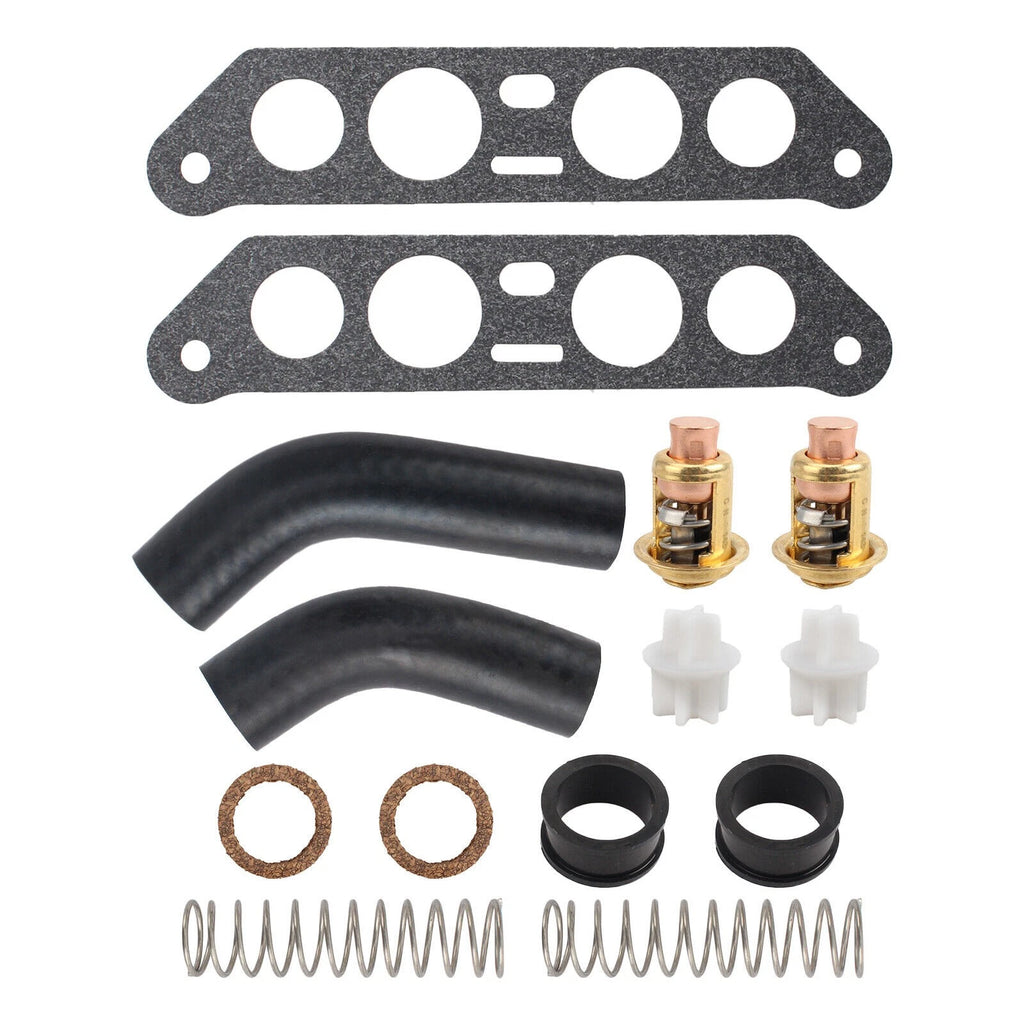 Thermostat Kit w/ Hoses for Johnson Evinrude V4 Crossflow 65-140HP (1978–1995) 332369 434841