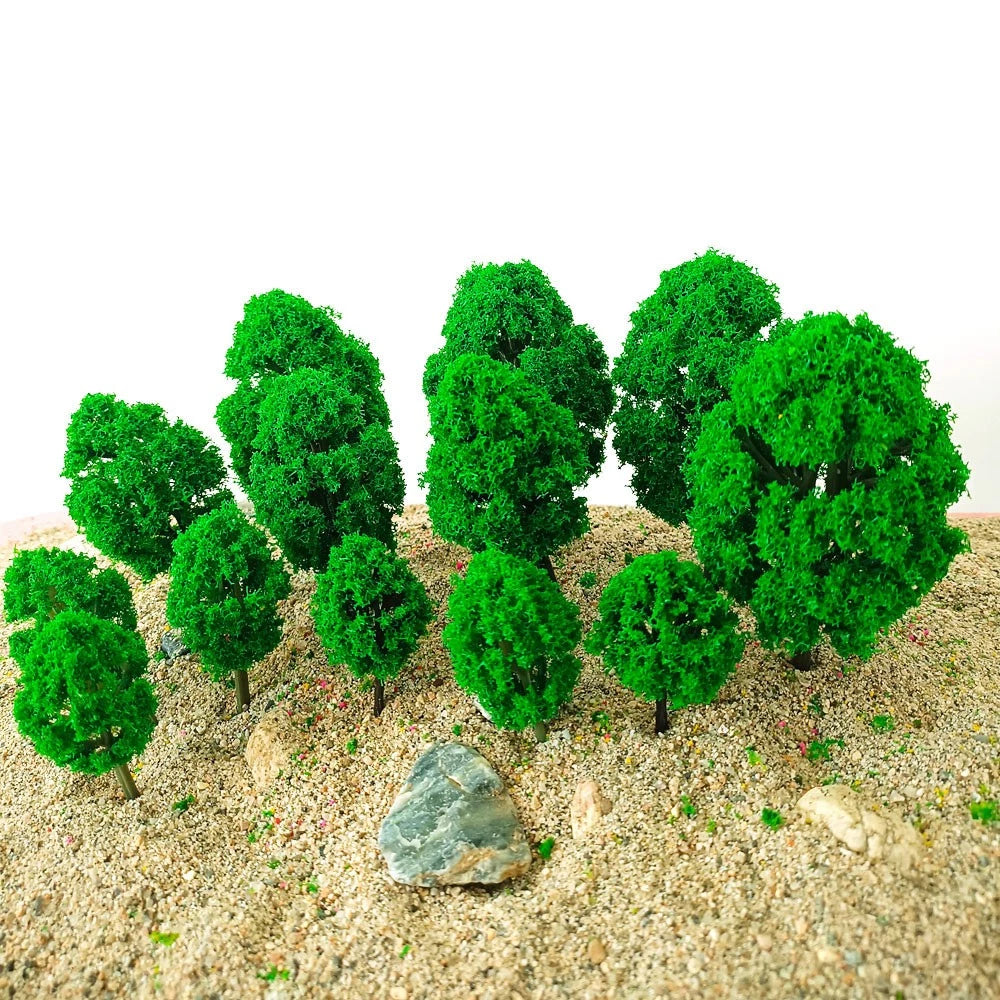 40Pcs Mixed Size Model Trees for Train Railway Architecture Scenery