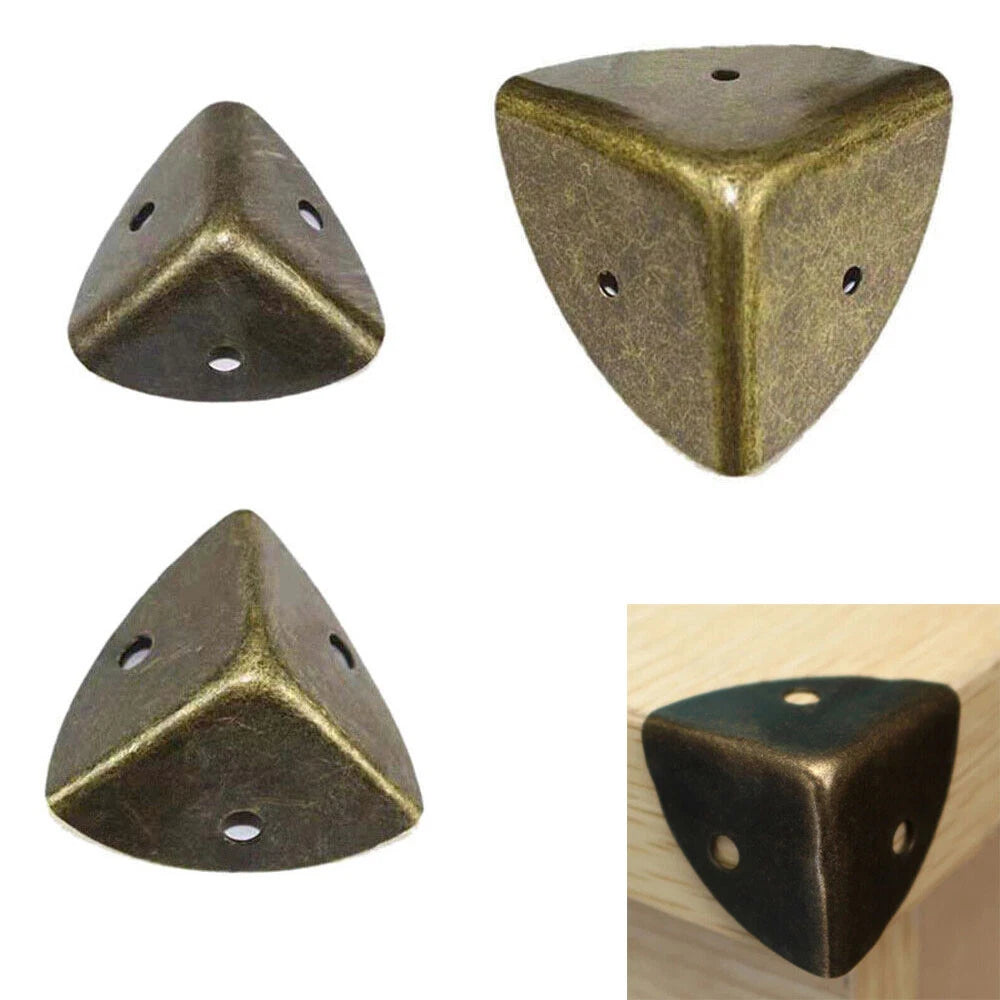 Set of 4 Antique Bronze Box Corner Protector Guards