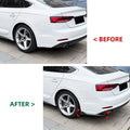 Gloss Black Rear Bumper Side Splitter Spats for Audi A5 F5 (2017–2020)