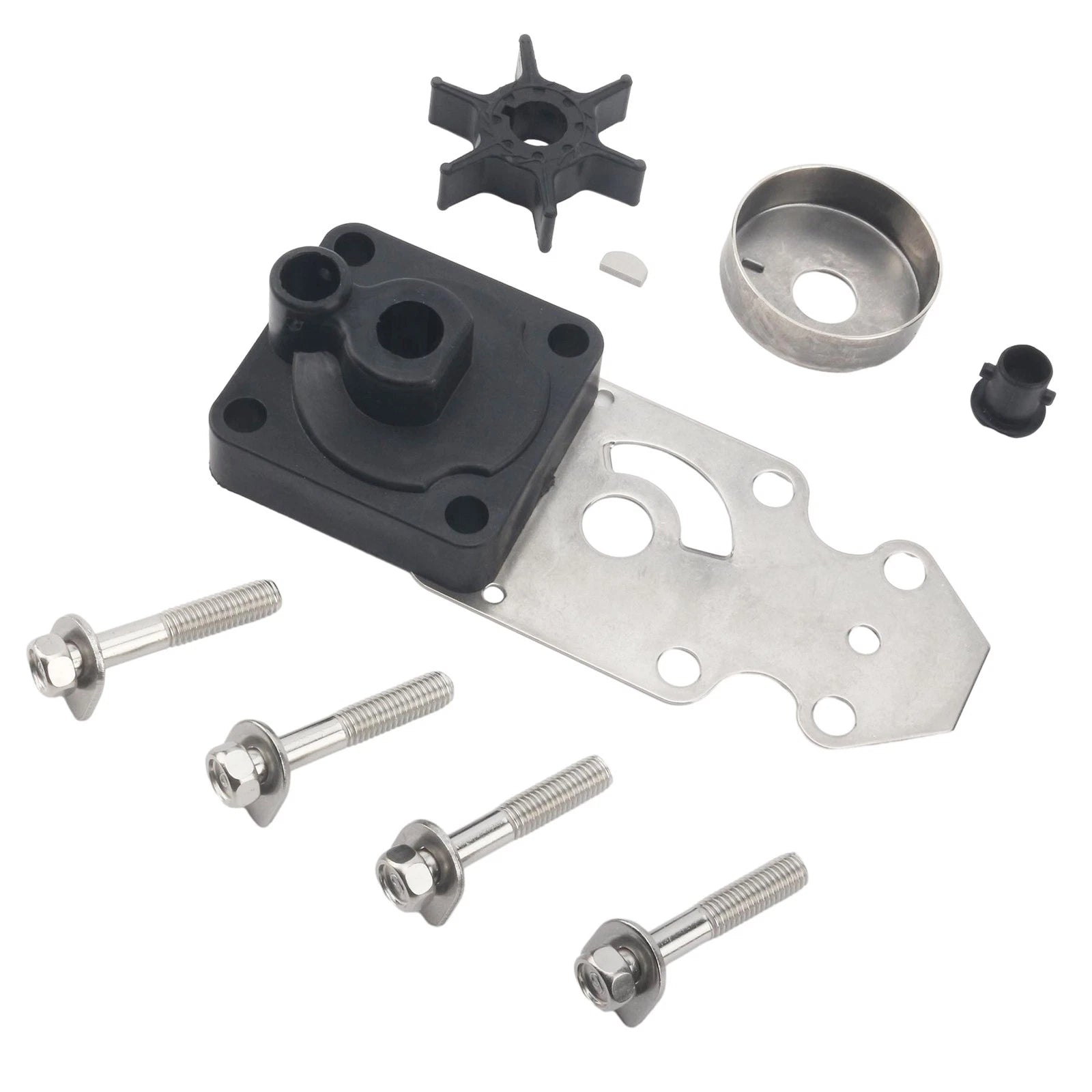 Water Pump Impeller Repair Kit for Yamaha F9.9 F15 T9.9 (1999–2023) 63V-W0078-02-00