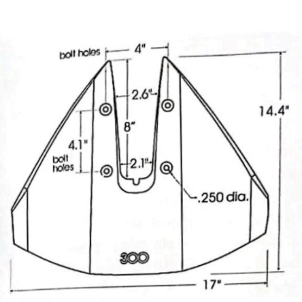 Sport SE300 Black Hydrofoil for Outboard/Sterndrive Boats (40-350HP)