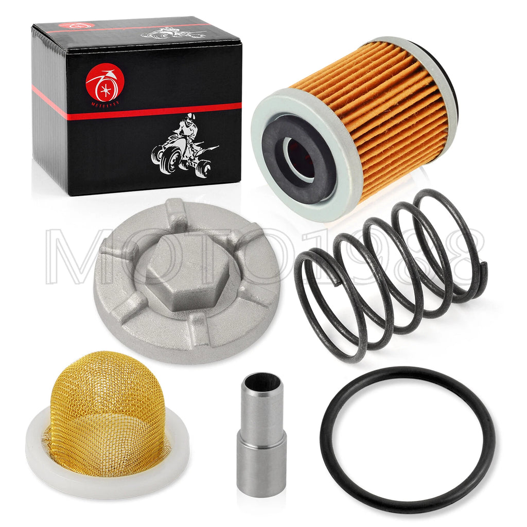 Oil Pump Gear Gasket & Oil Drain Plug Filter Strainer for Yamaha Raptor 350 (2004–2013)