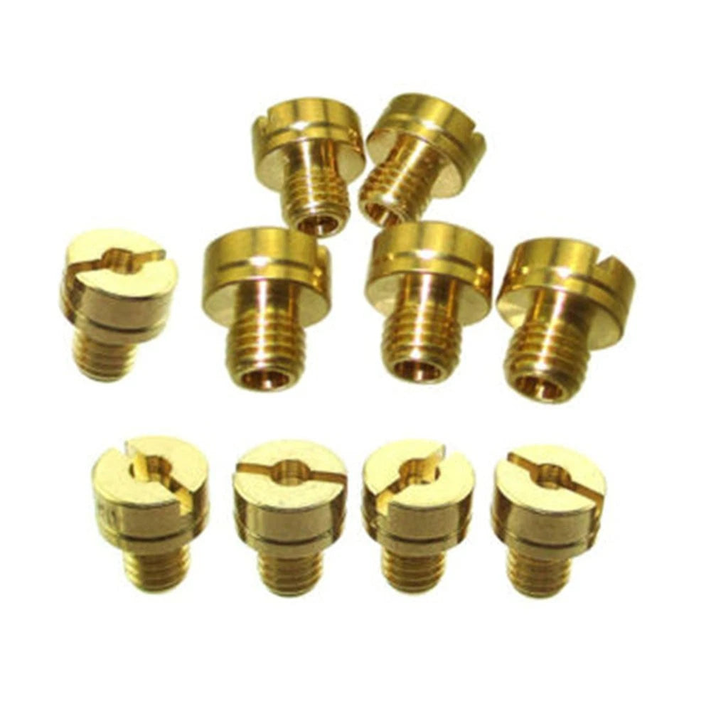 10pcs Carb Main Jet for Mikuni N100/604 (#105, #110, #115, #120, #125, #185, #190, #195, #200, #205)