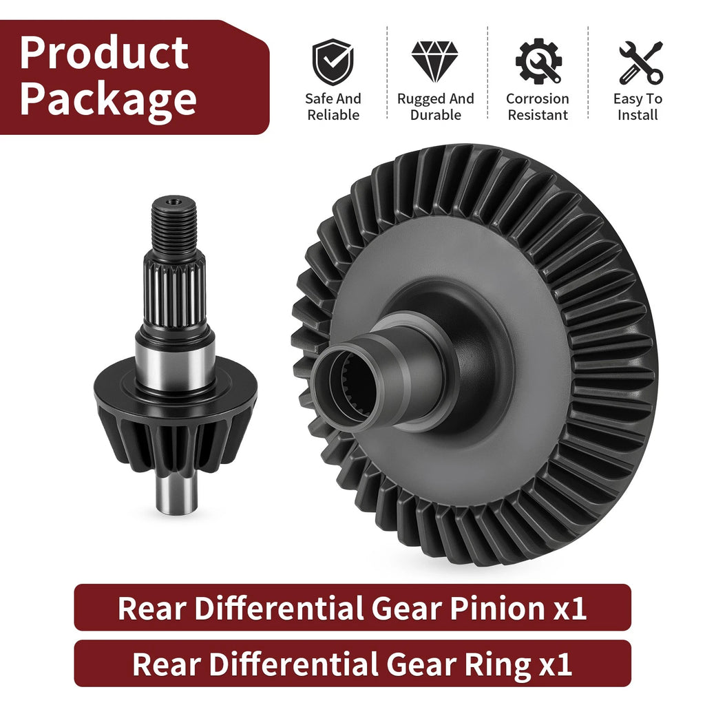 Rear Differential Gear Ring Pinion for Honda Rancher 420, Foreman 500, Rubicon 520 (2000–2023)