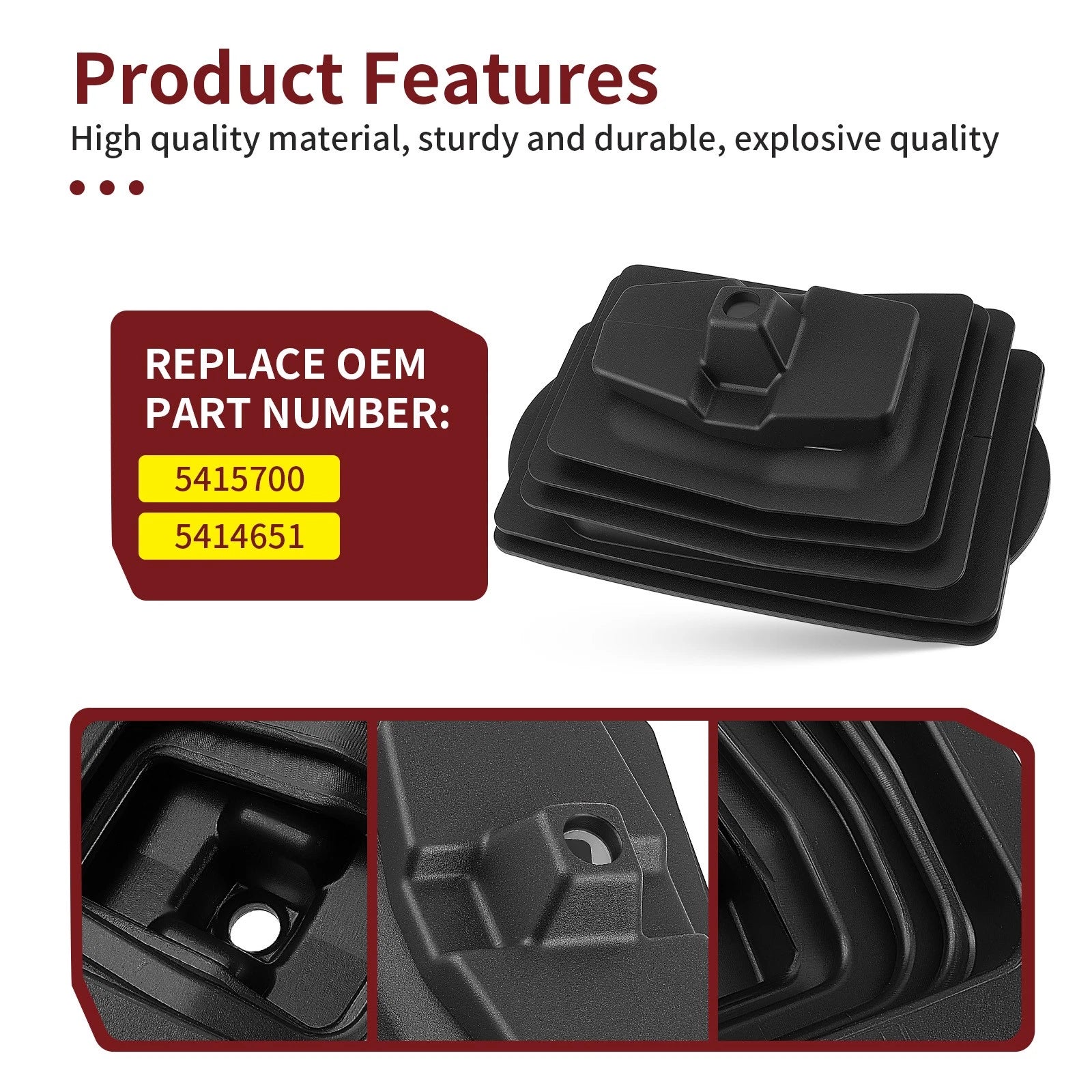Floor Shifter Boot for Polaris RZR XP 1000 / XP 4 1000 (2014–2023) 5415700 5414651